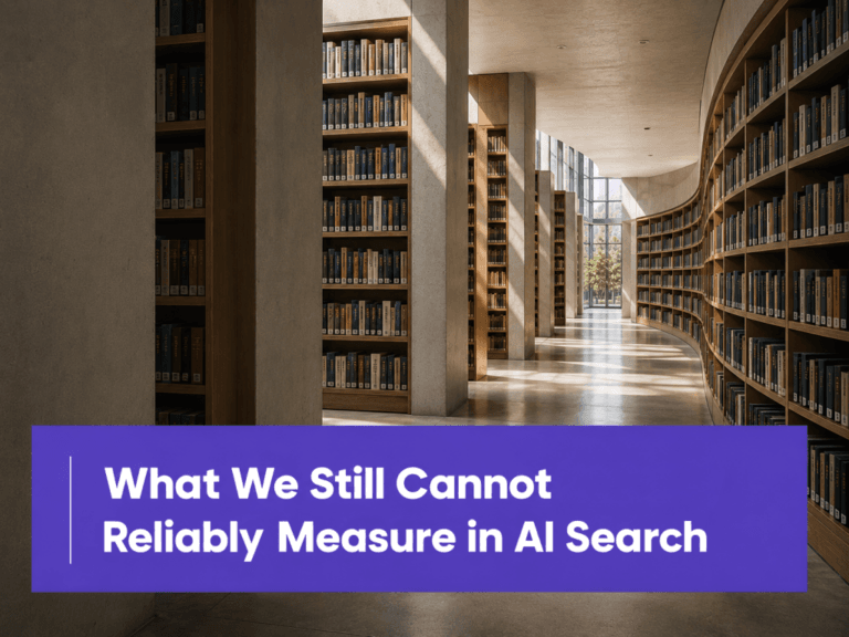 What We Still Cannot Reliably Measure in AI Search